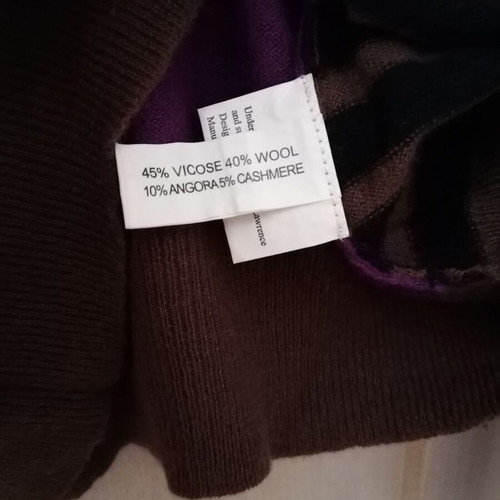 Sarah Lawrence wool sweater like new, brown and purple, size M/L