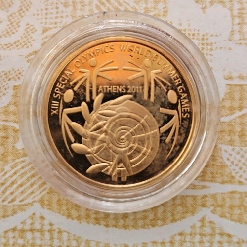 Gold coin 100 euros like new from Athens 2011 Paralympic Games