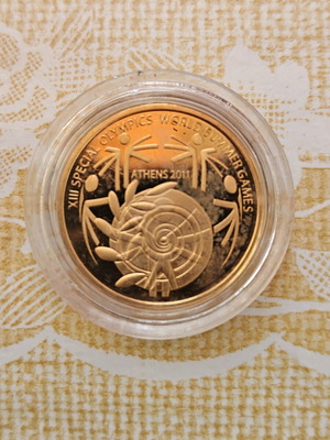 Gold coin 100 euros like new from Athens 2011 Paralympic Games