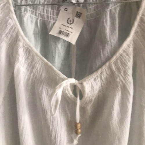Airy blouse white, new, size XXXL, 100% cotton