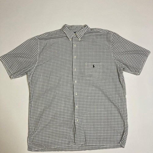 Ralph Lauren Oxford long sleeve shirt XL white black blocked with black pony