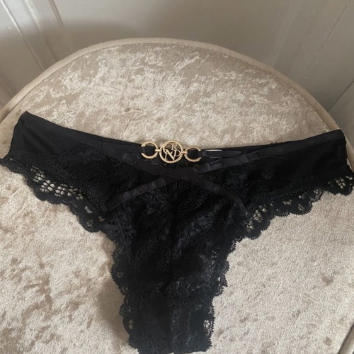 New Yorker black lace underwear new, Brazilian cut, size XS
