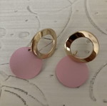 Earrings in pink gold new