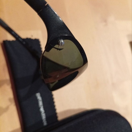Emporio Armani sunglasses used, black with lens wear