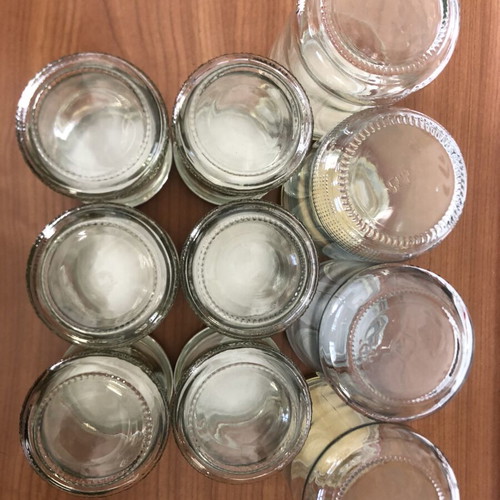 Glass jars set of 10, 4 x 370 ml and 6 x 180 ml