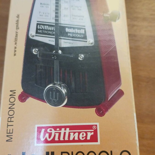 Wittner musical instrument metronome new, dark red