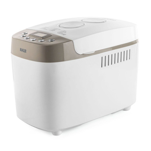 Muhler MBM-1509 Bread Maker new, two kneading paddles, white-gray