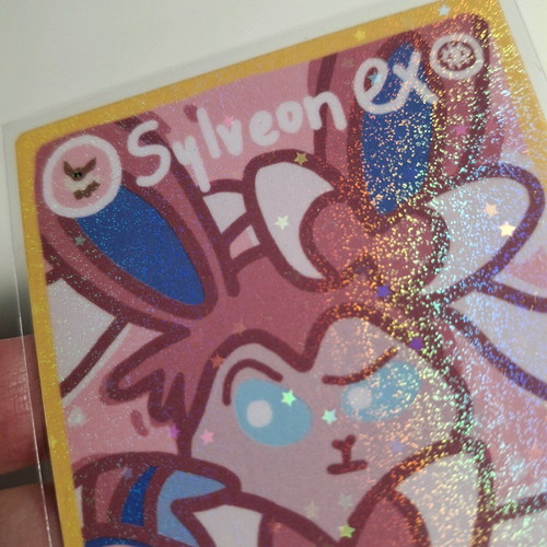 Custom Derpymon Sylveon card new with foil effect