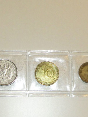 German coin collection used, 1970s decade, set of 5 coins