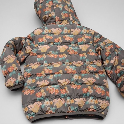 Ebruli Kids floral print hooded puffer jacket for girls 3-4 years