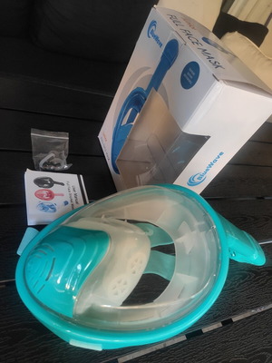 Bluewave Junior μάσκα θαλάσσης full face, τιρκουάζ, XS