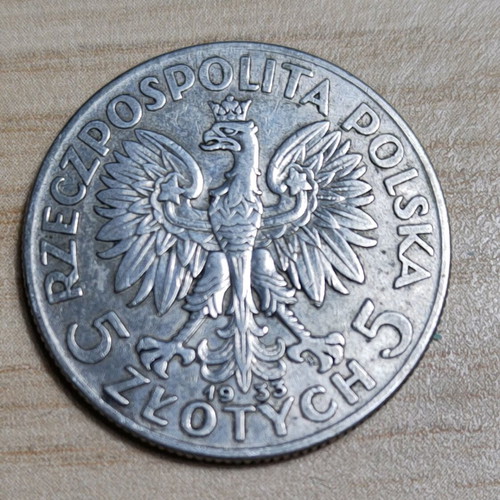 Poland 5 zlotych 1933 silver coin used