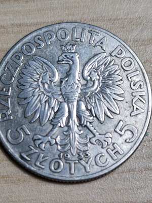 Poland 5 zlotych 1933 silver coin used