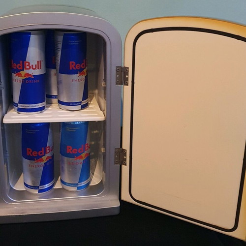 Red Bull mini fridge used, fits 8 cans