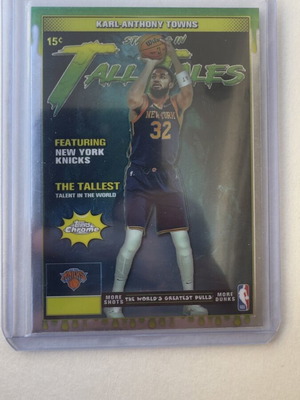 Karl Anthony Towns Knicks Tall Tales Topps Chrome 2025 card like new