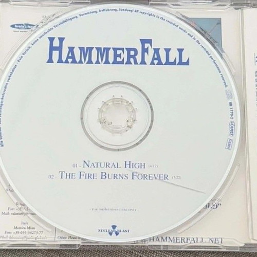 HammerFall The Fire Burns Forever / Natural High Promo CD