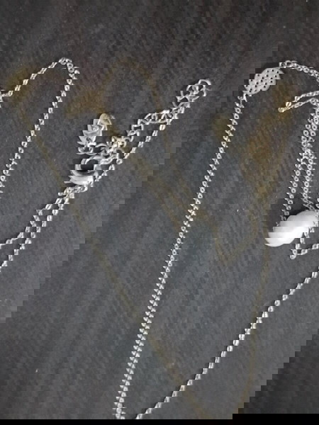 Swarovski ,позлатено бижу с перла