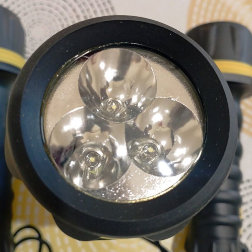 Waterproof flashlights new, pack of 3, rubber, 3 LED