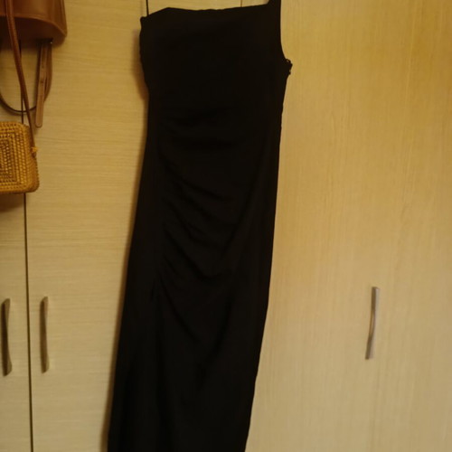 Maxi draped dress Zara new, black, size M