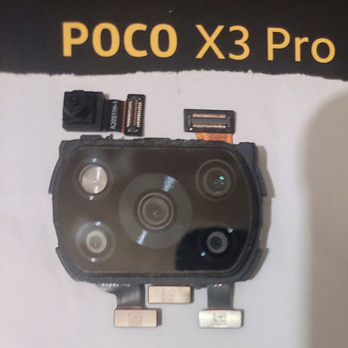 POCO X3 Pro front and back camera set used with cover