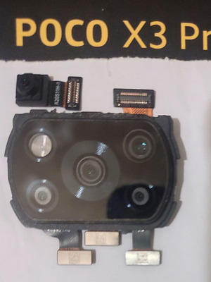 POCO X3 Pro front and back camera set used with cover