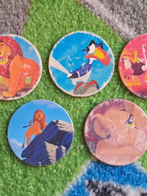 Panini Lion King caps set of 5 used
