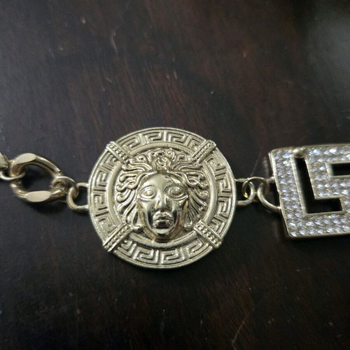 Versace Medusa bracelet 18k gold plated with gift ring new