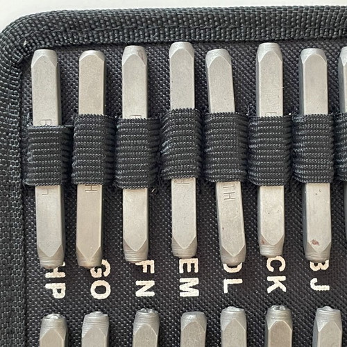The Beadsmith 3mm Calligraphic Letter Punch Set