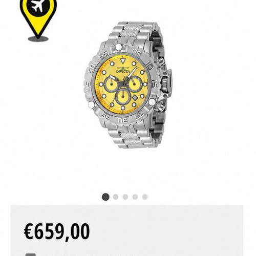 Invicta Subaqua Swiss chronograph new, yellow and silver