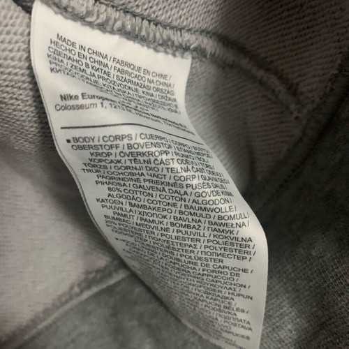 Nike zip hoodie men’s used, size L, gray