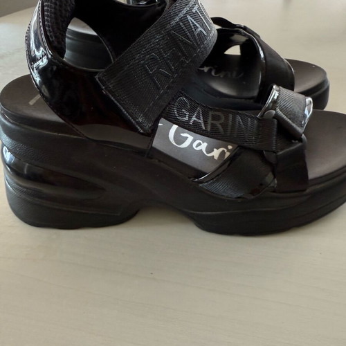 Renato Garini black platform sandals size 38 new