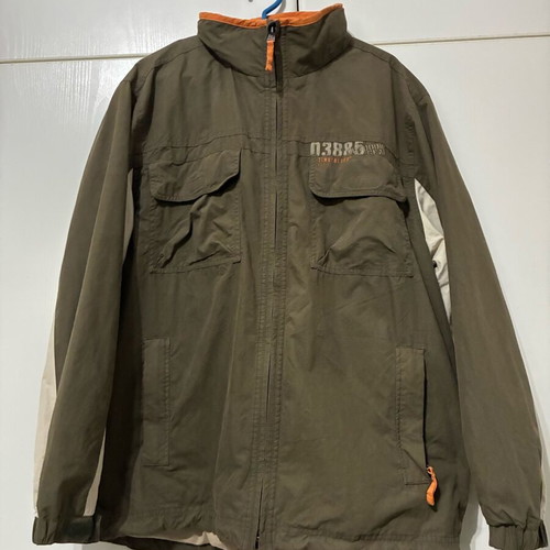 Timberland men's jacket like new, khaki with orange details, size M