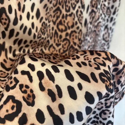 Leopard print pants used, one size, black and brown