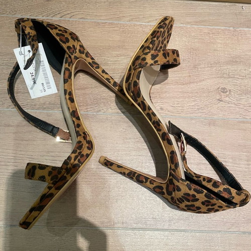 Bozikis Leopard Print Women's High Heels New Size 39