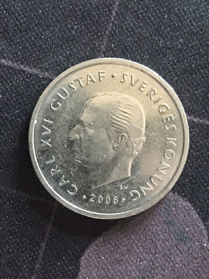 Sweden 1 Krona 2008 coin like new