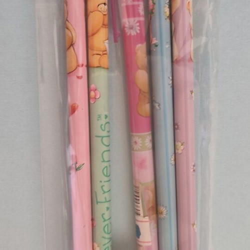 SET of 4 Graphite Pencils Forever Friends +1 Magic Pencil and a FREE eraser