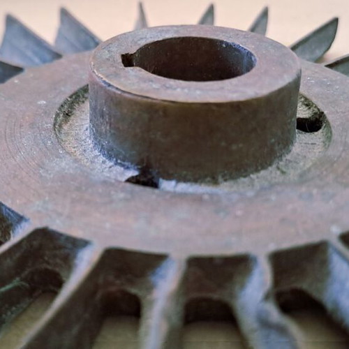 Industrial metal impeller used, diameter 14 cm