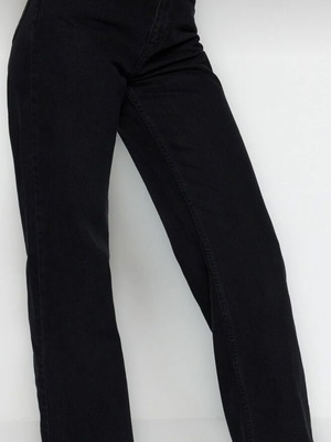 Wide leg jeans black high waist Trendyol like new, size M
