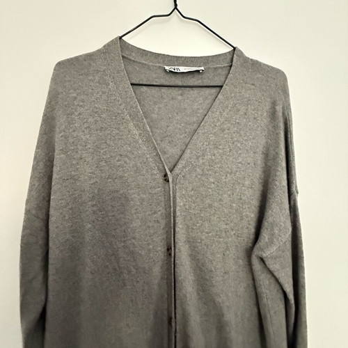 Zara long cardigan like new, gray, size XS