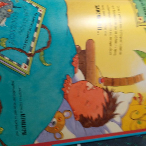 Children's book with dinosaurs