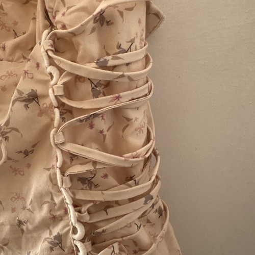Mini floral poplin dress corset style like new, Pink Woman, size M
