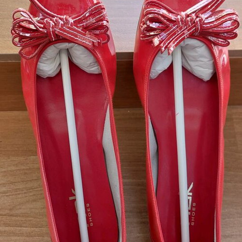 Nak ballerina shoes red patent leather like new, size 40