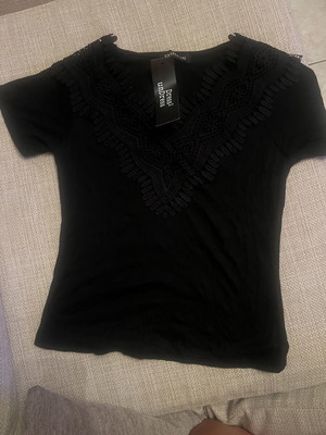 Black blouse dress2undress with lace, new, size M/L
