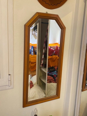 Wooden mirror used 89cm x 43cm