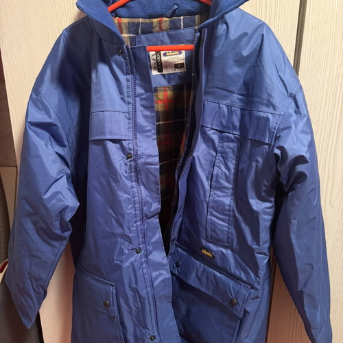 Atlantis waterproof parka with fleece collar, new, blue