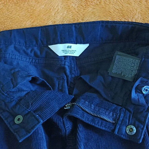 H&M corduroy pants for boys like new, blue, size 122 cm