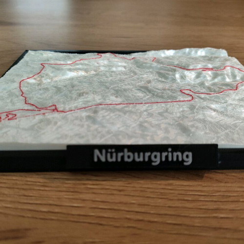 Nürburgring τρισδιάστατη εκτύπωση καινούργια, ανάγλυφο διαδρομής 18x14 εκ.