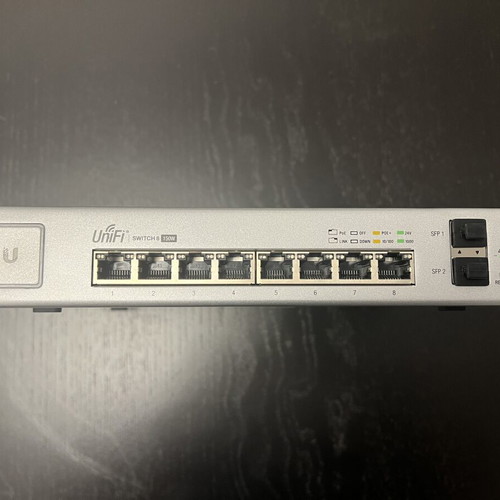 Ubiquiti UniFi Switch 8 150W used with power cable
