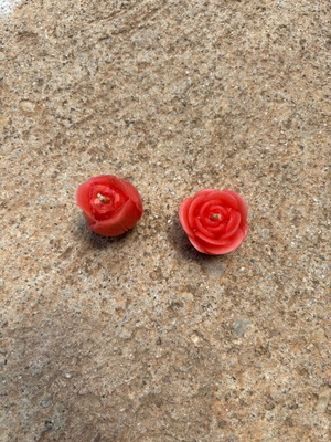 Mini Rose Candles set handmade, elegant decorative