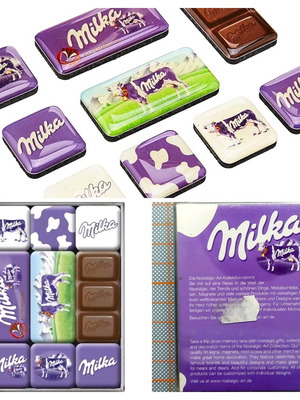 Milka fridge magnets like new set of 9 pieces
